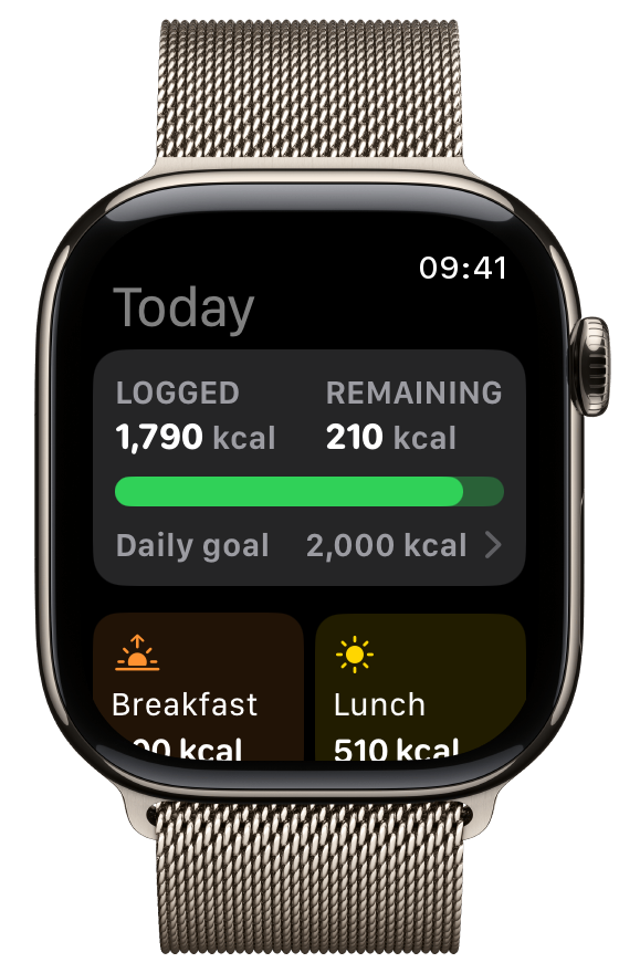 Today calorie summary on Apple Watch